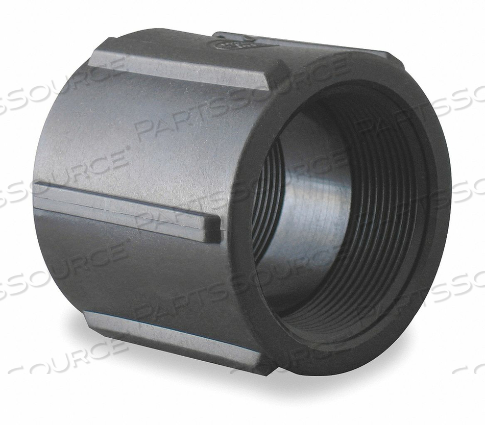 COUPLING, 1/2 IN X 1/2 IN FITTING PIPE SIZE, SCHEDULE 80, FEMALE NPT X FEMALE NPT, 300 PSI, BLACK by Banjo COUPLING, 1/2 IN X 1/2 IN FITTING PIPE SIZE, SCHEDULE 80, FEMALE NPT X FEMALE NPT, 300 PSI, BLACK by Banjo