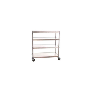 MOBILE SHELVING UNIT, 4-SHELF, 20"W X 66"H X 48"L, ALUMINUM by Prairie View Industries Inc.