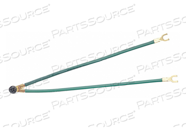 GROUNDING TAIL 2-WIRE 2 FORKS GREEN PK25 by Ideal Industries Inc.