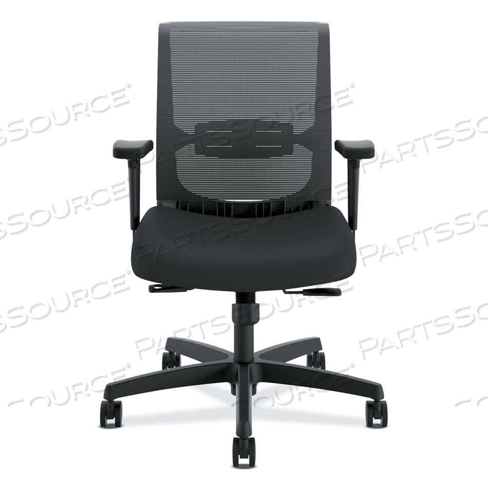 CONVERGENCE MID-BACK TASK CHAIR, SYNCHRO-TILT AND SEAT GLIDE, SUPPORTS UP TO 275 LB, BLACK 