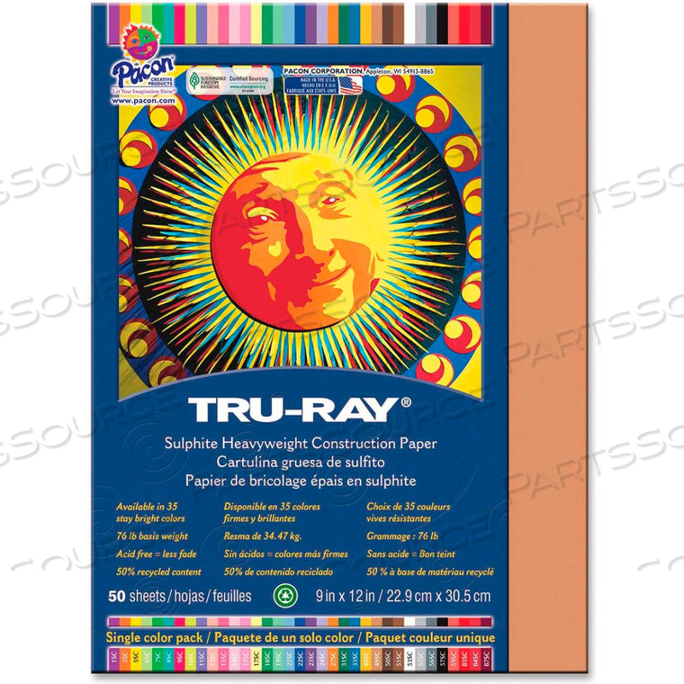 TRU-RAY CONSTRUCTION PAPER 9" X 12" TAN 