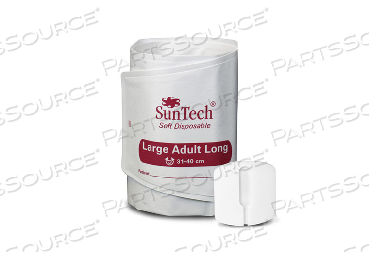 DISPOSABLE SINGLE PATIENT USE BP CUFF, LARGE ADULT LONG (31-40 CM) by SunTech Medical