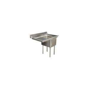 ONE BOWL DELUXE SS NSF SINK WITH 24W LEFT DRAINBOARD by Aero Manufacturing Co.