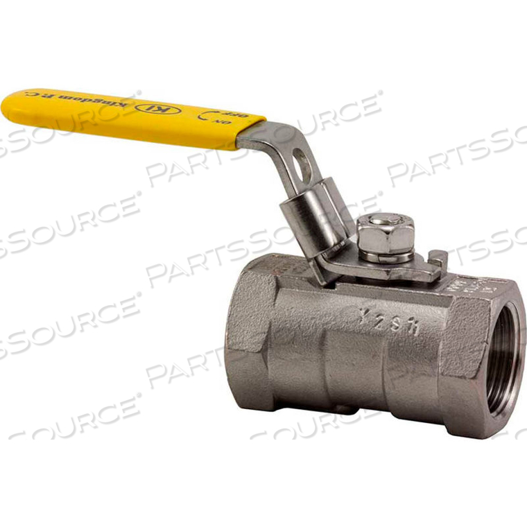 1/2 IN. T316 STAINLESS STEEL HEX BALL VALVE - 1 PIECE - 1000 PSI by Merit Brass Company 1/2 IN. T316 STAINLESS STEEL HEX BALL VALVE - 1 PIECE - 1000 PSI by Merit Brass Company