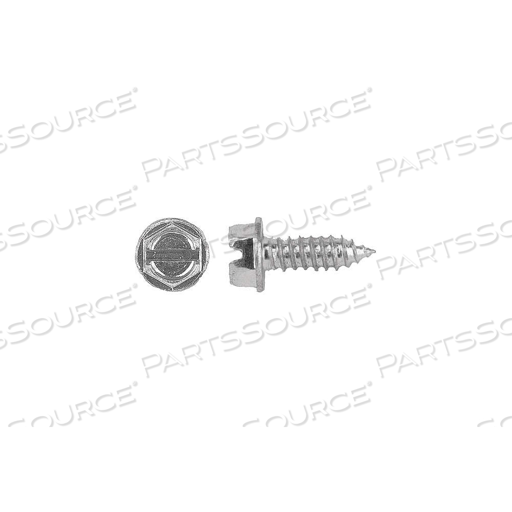 SHEET METAL SCREW, #14 SIZE, 7/16 IN LG, STEEL, ZINC PLATED, HEX WASHER, SLOTTED by Approved Vendor