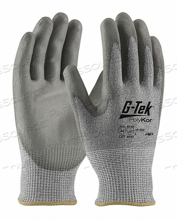 G-TEK CR POLYURETHANE GRAY GRIP GLOVES W/ HPPE/GLASS LINER, GRAY PALM/FINGERS, XL, 1 DZ by Protective Industrial Products