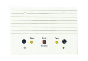 DUAL PATIENT STATION, ABC PLASTIC PLATE, 1/4 IN CALL CORD JACKS, PLUG IN, 3 GANG, 162 MM X 119 MM X 48 MM, UL COMPLIANT by TekTone Sound & Signal Mfg., Inc.