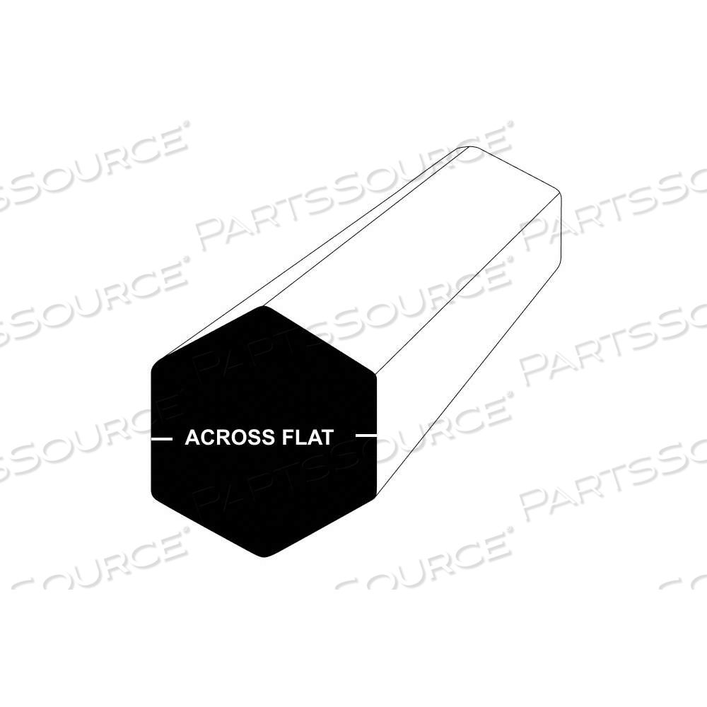 STAINLESS STEEL HEX BAR, 304, 1 IN HEX WD, 12 IN OVERALL LG, 70 ROCKWELL HARDNESS, ANNEALED, HEX BAR by Approved Vendor