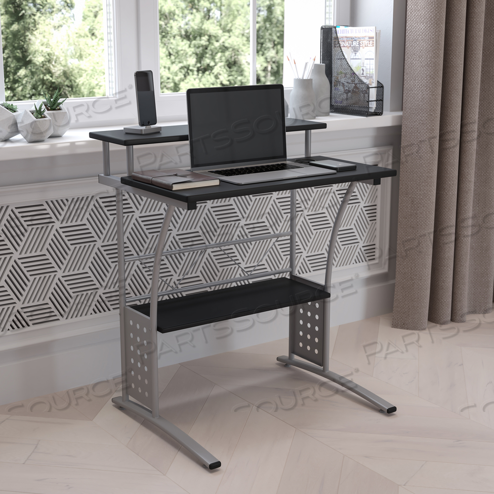 CLIFTON BLACK COMPUTER DESK by Flash Furniture CLIFTON BLACK COMPUTER DESK by Flash Furniture