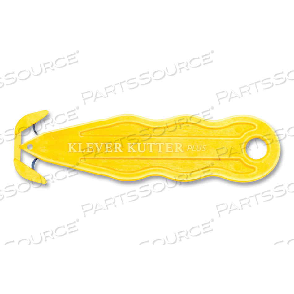 KURVE BLADE PLUS SAFETY CUTTER, 5.75" PLASTIC HANDLE, YELLOW by Klever Kutter KURVE BLADE PLUS SAFETY CUTTER, 5.75" PLASTIC HANDLE, YELLOW by Klever Kutter