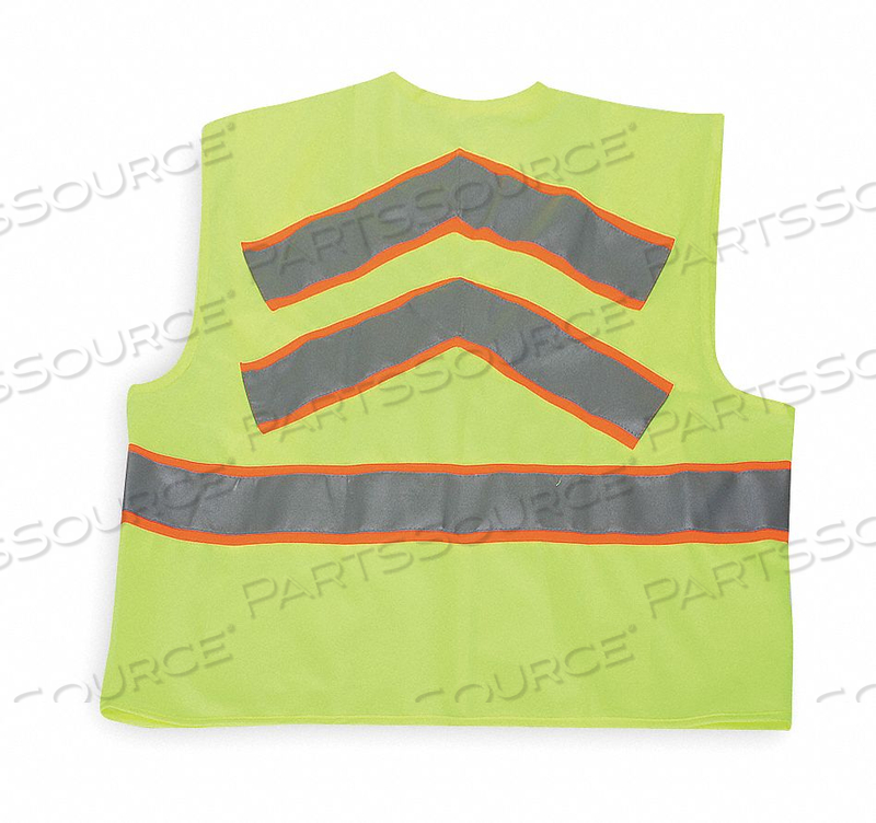 HIGH VISIBILITY VEST, ANSI CLASS 2, VEST SIZE 3XL, TRAFFIC SAFETY VEST COLOR YELLOW/GREEN, FITS CHEST SIZE 56 IN, GENDER MEN'S, STRIPE COLOR by Condor HIGH VISIBILITY VEST, ANSI CLASS 2, VEST SIZE 3XL, TRAFFIC SAFETY VEST COLOR YELLOW/GREEN, FITS CHEST SIZE 56 IN, GENDER MEN'S, STRIPE COLOR by Condor