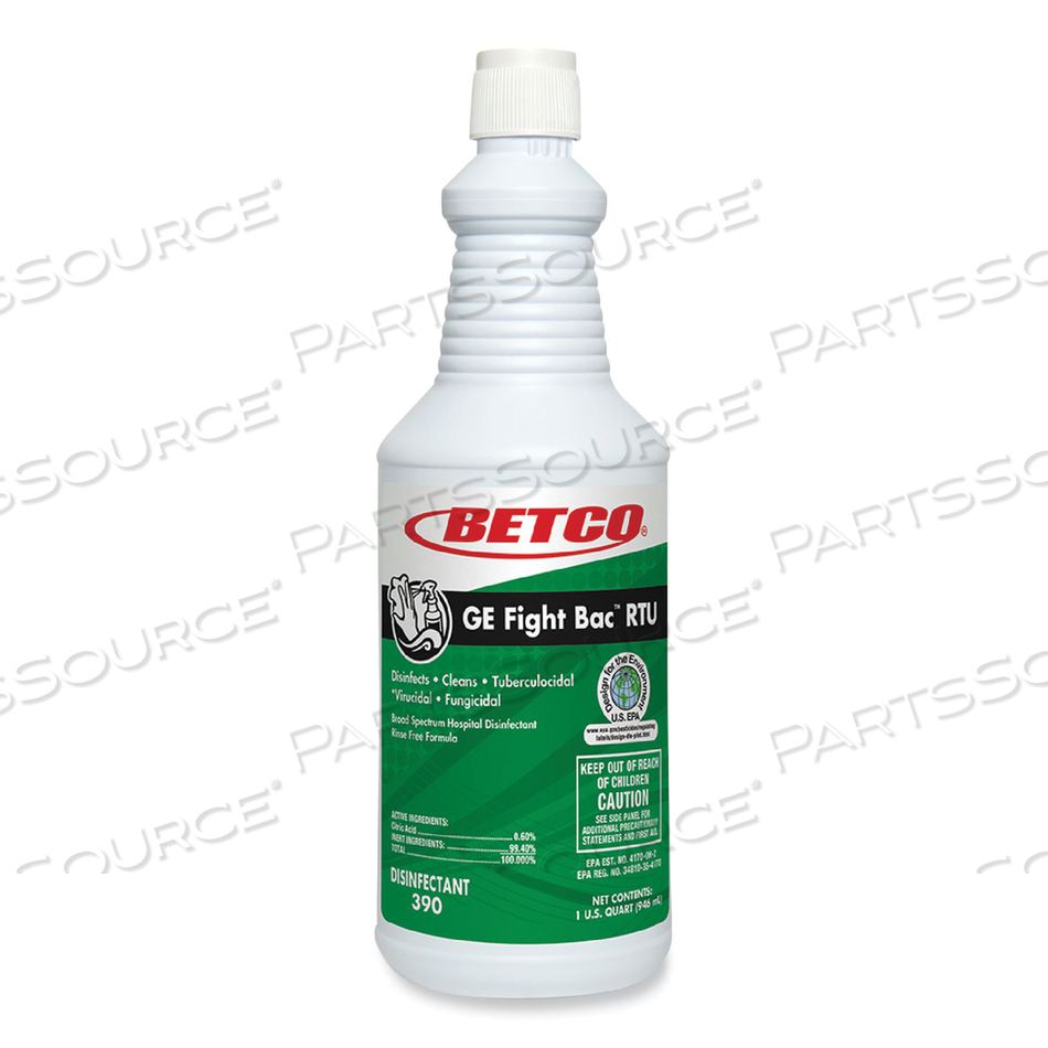 GE FIGHT BAC RTU DISINFECTANT, FRESH SCENT, 32 OZ BOTTLE by Betco Corporation GE FIGHT BAC RTU DISINFECTANT, FRESH SCENT, 32 OZ BOTTLE by Betco Corporation
