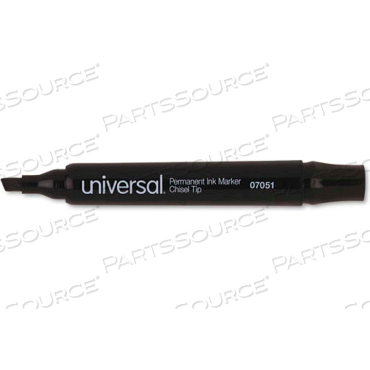 PERMANENT MARKER, CHISEL TIP, LOW ODOR, NONTOXIC, BLACK INK, DOZEN by Universal Products PERMANENT MARKER, CHISEL TIP, LOW ODOR, NONTOXIC, BLACK INK, DOZEN by Universal Products