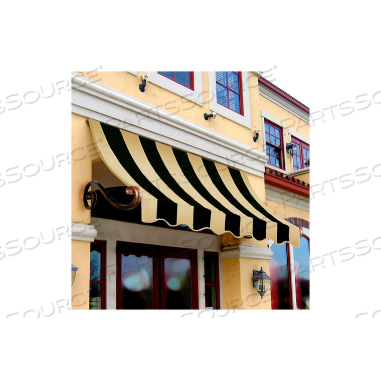 WINDOW/ENTRY AWNING 4-3/8'W X 2-9/16'H X 2'D BLACK/TAN 