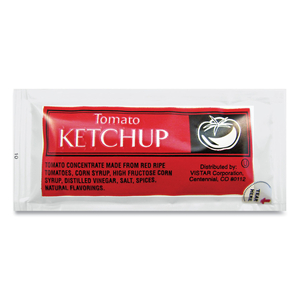 CONDIMENT PACKETS, KETCHUP, 0.25 OZ PACKET, 200/CARTON by Vistar