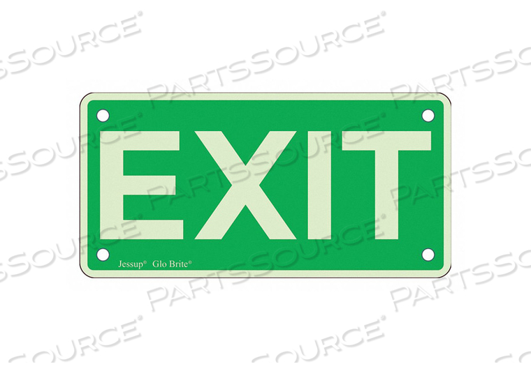 SAFETY SIGN 3 H X 6 W EXIT LEGEND by Jessup Manufacturing SAFETY SIGN 3 H X 6 W EXIT LEGEND by Jessup Manufacturing