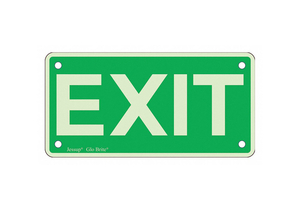 SAFETY SIGN 3 H X 6 W EXIT LEGEND by Jessup Manufacturing SAFETY SIGN 3 H X 6 W EXIT LEGEND by Jessup Manufacturing