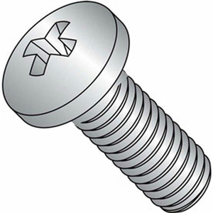 1/4-20 X 3/4 PHILLIPS PAN HEAD MACHINE SCREW STEEL ZINC PLATED - PACKAGE OF 100 by Brighton Best