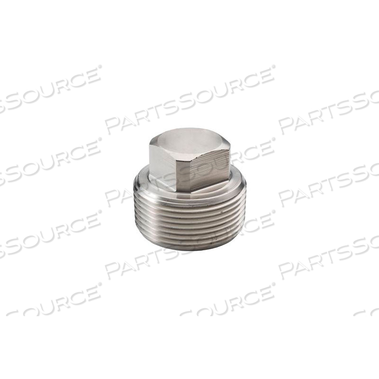 SS 316/316L FORGED PIPE FITTING 1/2" SQUARE HEAD PLUG NPT MALE by Merit Brass Company