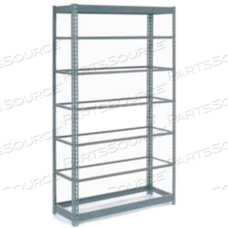 HEAVY DUTY SHELVING 48"W X 24"D X 84"H WITH 7 SHELVES - NO DECK - GRAY 