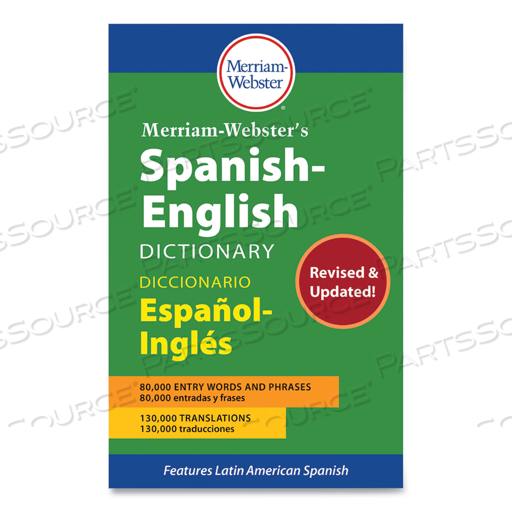 SPANISH-ENGLISH DICTIONARY, PAPERBACK, 928 PAGES by Merriam Webster SPANISH-ENGLISH DICTIONARY, PAPERBACK, 928 PAGES by Merriam Webster