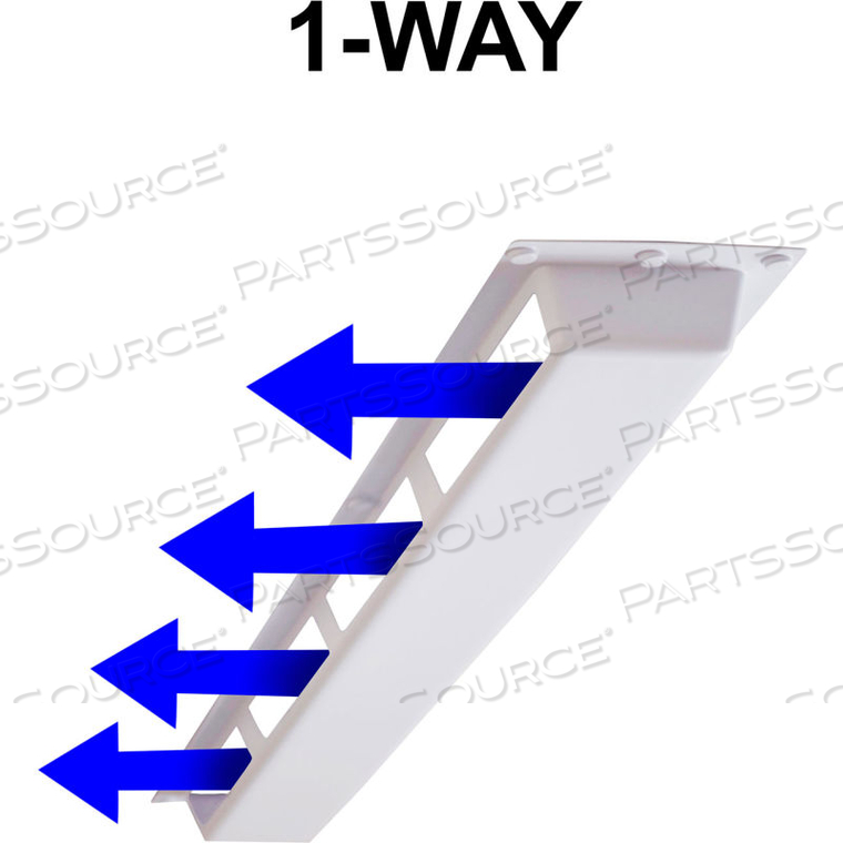 COMMERCIAL 1-WAY AIR DEFLECTOR COVER FOR 4 FT. LINEAR DIFFUSER by Elima-Draft Incorporated COMMERCIAL 1-WAY AIR DEFLECTOR COVER FOR 4 FT. LINEAR DIFFUSER by Elima-Draft Incorporated