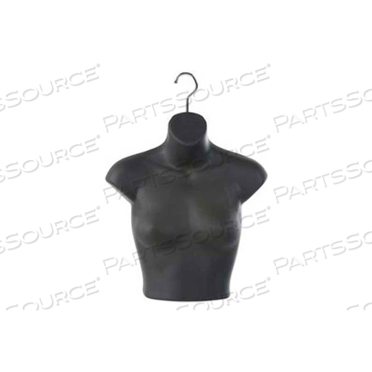 LADIES' UPPER TORSO FORM - MATTE BLACK by Mondo Mannequins
