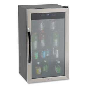 3 CU. FT. REFRIGERATOR/BEVERAGE COOLER, 18.75 X 19.5 X 33.75, BLACK/STAINLESS STEEL FRAMED GLASS DOOR by Avanti Products