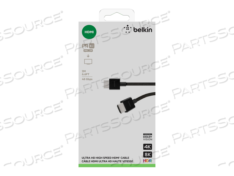 ULTRA HIGH SPEED, HDMI CABLE, HDMI MALE TO HDMI MALE, 6.6 FT, BLACK ULTRA HIGH SPEED, HDMI CABLE, HDMI MALE TO HDMI MALE, 6.6 FT, BLACK