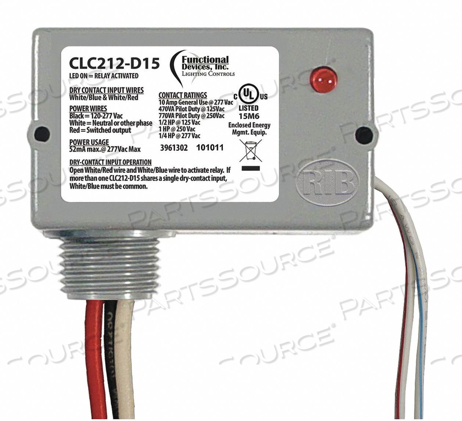 PREWIRED RELAY 120-277VAC 10A SPST-NO by RIB PREWIRED RELAY 120-277VAC 10A SPST-NO by RIB