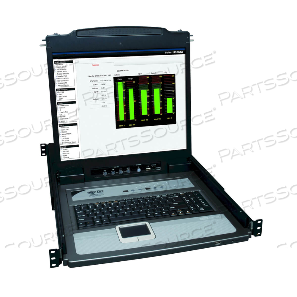 16-PORT KVM RACK CONSOLE PS2/ USB W/19" LCD & COMBO CABLES by Tripp Lite