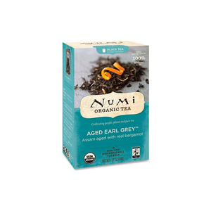 ORGANIC TEA BLACK TEA, AGED EARL GREY, SINGLE CUP BAGS, 18/BOX by Numi