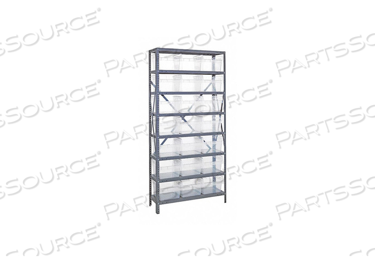 BIN SHELVING OVERALL 18 D CLEAR by Quantum Storage Systems BIN SHELVING OVERALL 18 D CLEAR by Quantum Storage Systems