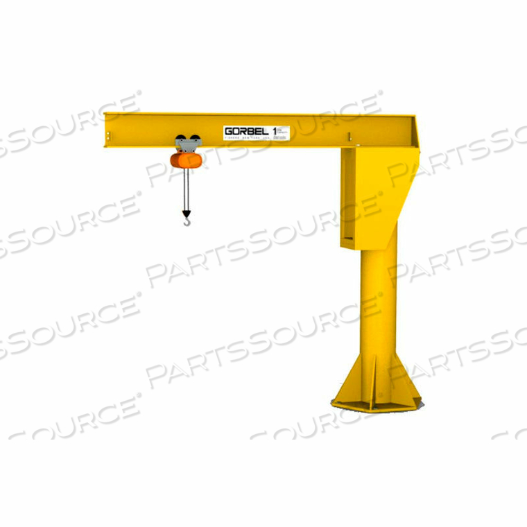 HD FREE STANDING JIB CRANE, 15' SPAN & 11' HEIGHT UNDER BOOM, 1000 LB CAPACITY by Gorbel, Inc.