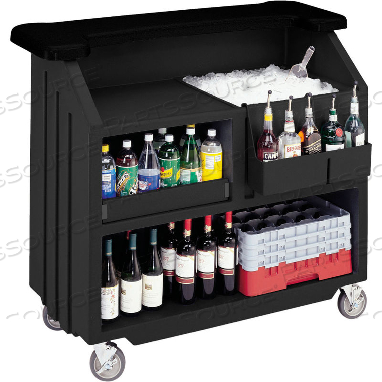 BAR540DS - BEVERAGE BAR, SMALL PORTABLE, BLACK BASE 