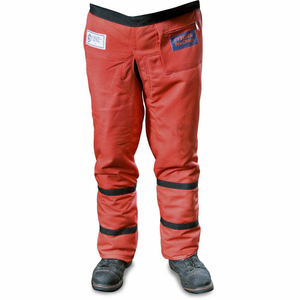 CHAIN SAW CHAPS, 36"L, WRAP-AROUND CALF PROTECTION, ORANGE by Elvex CHAIN SAW CHAPS, 36"L, WRAP-AROUND CALF PROTECTION, ORANGE by Elvex