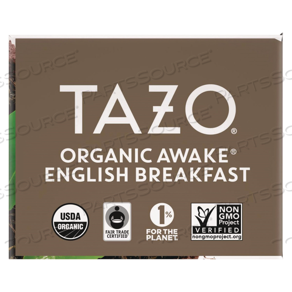 TEA BAGS, ORGANIC AWAKE ENGLISH BREAKFAST by Tazo TEA BAGS, ORGANIC AWAKE ENGLISH BREAKFAST by Tazo