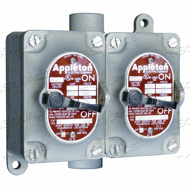 TUMBLER SWITCH EDSC SERIES 2 GANG 2-POLE by Appleton Electric