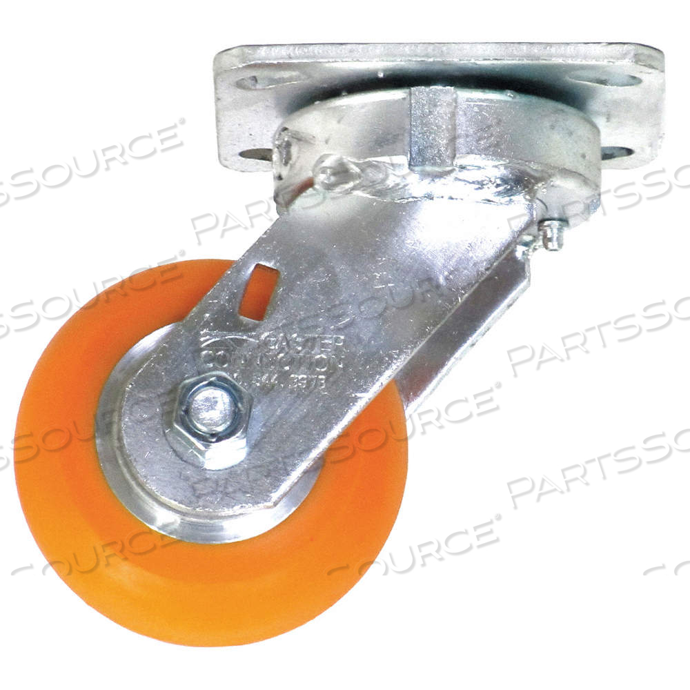 EASY-SWIVEL EXTENDED-LEAD KINGPINLESS PLATE CASTER, 4 IN WHEEL DIA., 650 LB, FIRM by Approved Vendor EASY-SWIVEL EXTENDED-LEAD KINGPINLESS PLATE CASTER, 4 IN WHEEL DIA., 650 LB, FIRM by Approved Vendor
