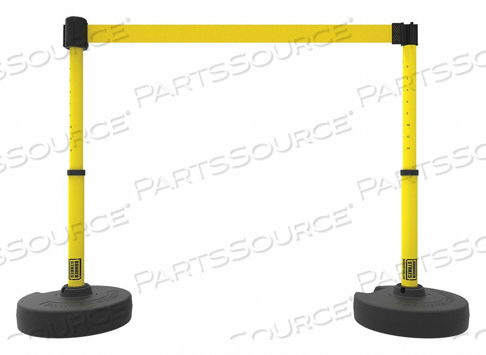PLUS BARRIER SET X2 BLANK YELLOW BANNER by Banner Stakes