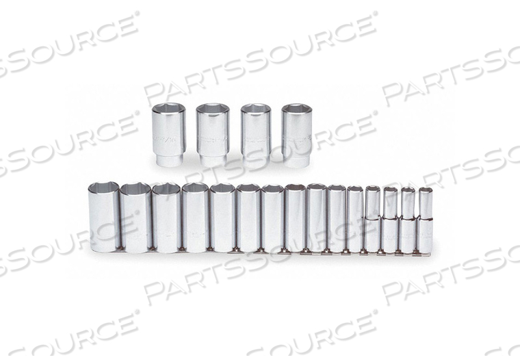 SOCKET SET SAE 1/2 IN DR 19 PC by Proto SOCKET SET SAE 1/2 IN DR 19 PC by Proto