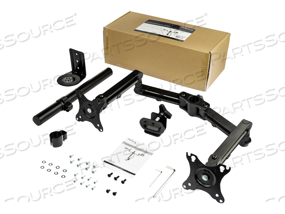 ARTICULATING, DUAL MONITOR ARM, 34.3IN WIDTH, 20.1IN HEIGHT, 4.1FT LENGTH, DESK MOUNTING TYPE, WITH ADJUSTABLE/TILT/SWIVEL/ROTATING by StarTech.com Ltd. ARTICULATING, DUAL MONITOR ARM, 34.3IN WIDTH, 20.1IN HEIGHT, 4.1FT LENGTH, DESK MOUNTING TYPE, WITH ADJUSTABLE/TILT/SWIVEL/ROTATING by StarTech.com Ltd.