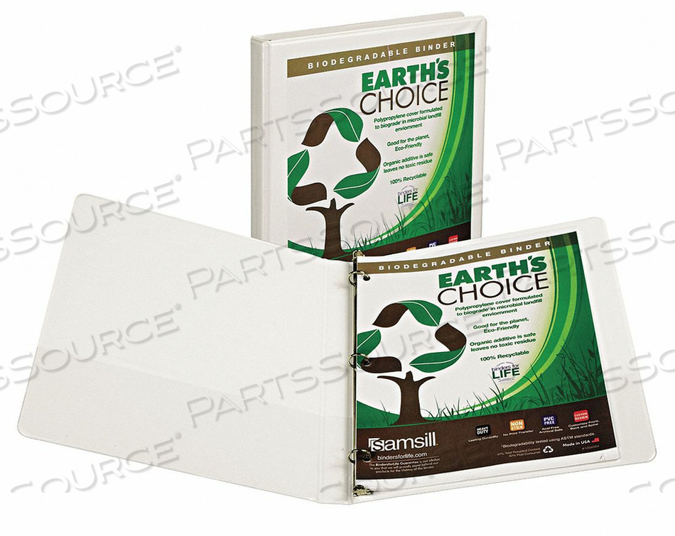 3-RING BINDER 1/2 WHITE by Samsill 3-RING BINDER 1/2 WHITE by Samsill
