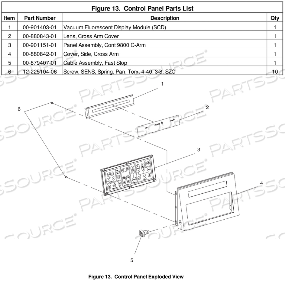CONTROL PANEL ASSEMBLY FOR OEC 9800 C-ARM SYSTEM CONTROL PANEL ASSEMBLY FOR OEC 9800 C-ARM SYSTEM