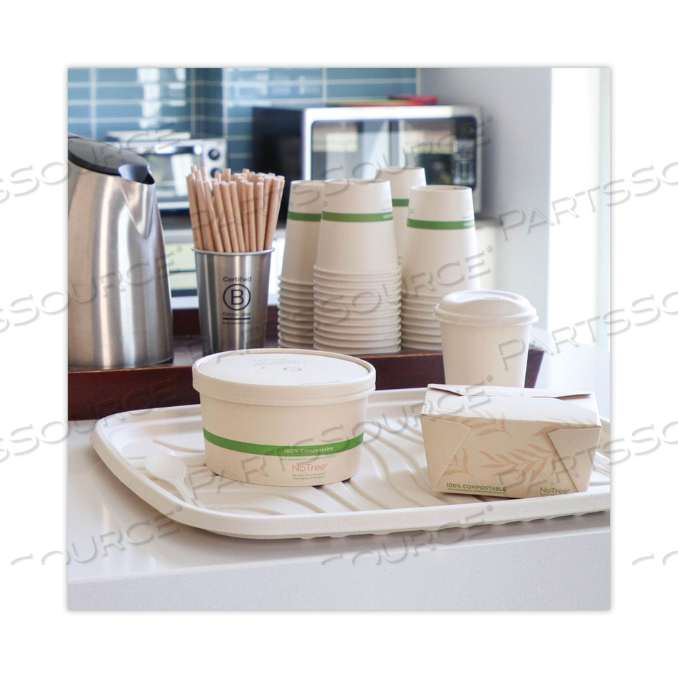 FIBER TRAYS, PLA LINED, PFAS FREE, 1-COMPARTMENT, 18 X 14 X 1, NATURAL, PAPER by World Centric FIBER TRAYS, PLA LINED, PFAS FREE, 1-COMPARTMENT, 18 X 14 X 1, NATURAL, PAPER by World Centric
