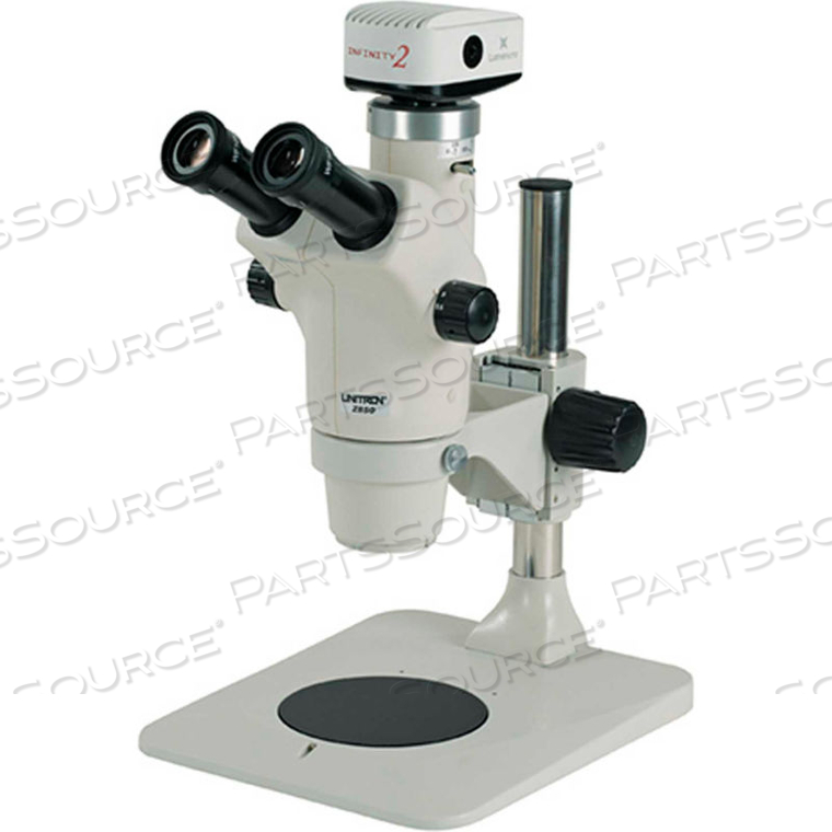 Z650HR TRINOCULAR ZOOM STEREO MICROSCOPE WITH C-MOUNT ON POLE STAND 