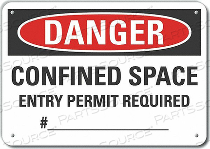 DANGER SIGN 10 W X 7 H 0.040 THICK by Lyle Signs Inc.