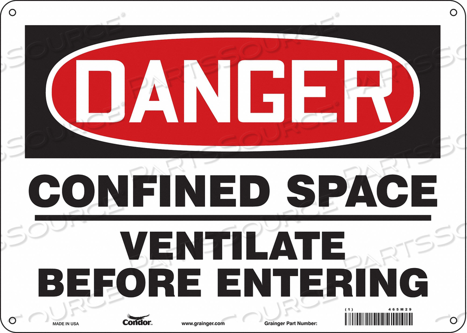 SAFETY SIGN 10 H 14 W PLASTIC 