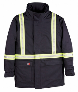 FLAME-RESISTANT PARKA INSULATED XLT NAVY by Big Bill