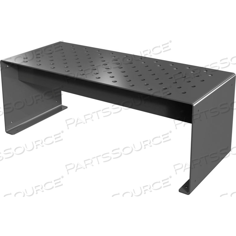 48" PASADENA STRAIGHT MODULAR PERFORATED BENCH, DARK GRAY by UltraSite
